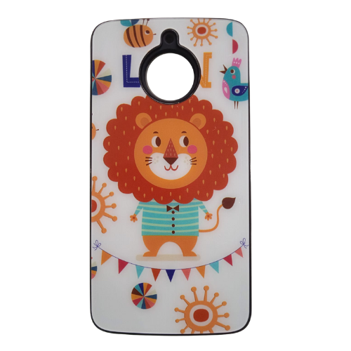 FUNDA REFORZADA MOTOROLA E4PLUS DISEÑO LEON