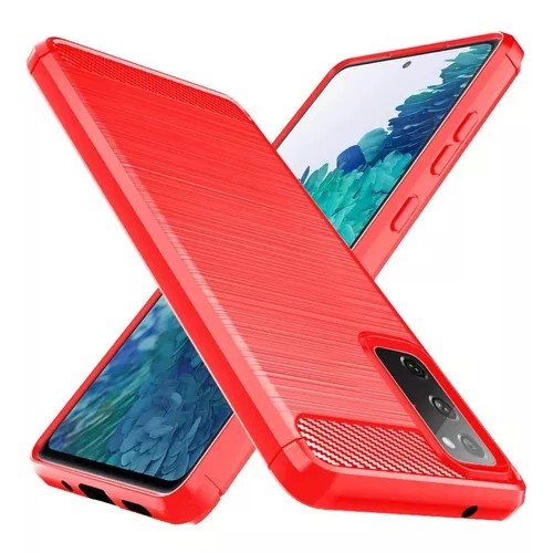 FUNDA ALTO IMPACTO FIBRA CARBONO XIAOMI REDMI NOTE 11/11S ROJO