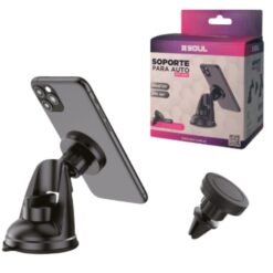 SOPORTE AUTO MAGNETICO SOUL SOPAPA Y VENTIL 2 EN 1