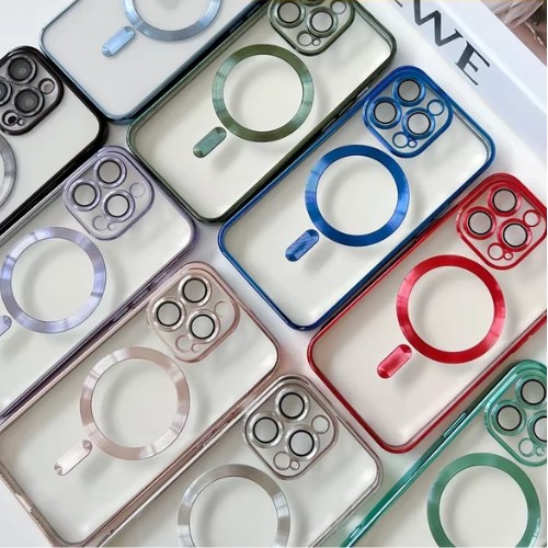 TPU MAGSAFE METALIZADA C/VIDRIO CAMARA IPHONE 16 PROMAX - Imagen 2