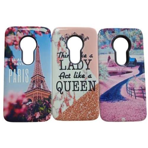 FUNDA REFORZADA MOTOROLA E5PLAY/GO DISEÑO PARIS