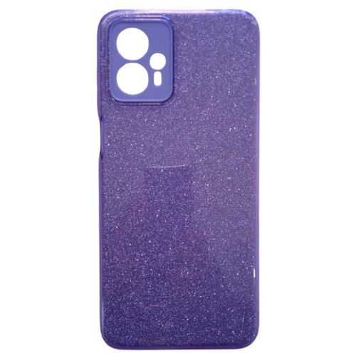 FUNDA REFORZADA GLITTER VIOLETA MOTOROLA G13 G23