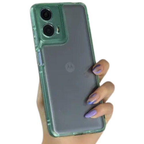 TPU TRANSPARENTE BORDE VERDE MOTOROLA E14 G04 G24 / POWER