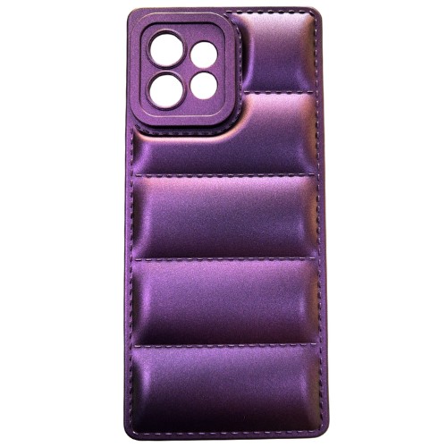FUNDA PUFFER METALIZADA MOTOROLA EDGE 40 PRO VIOLETA OSCURO