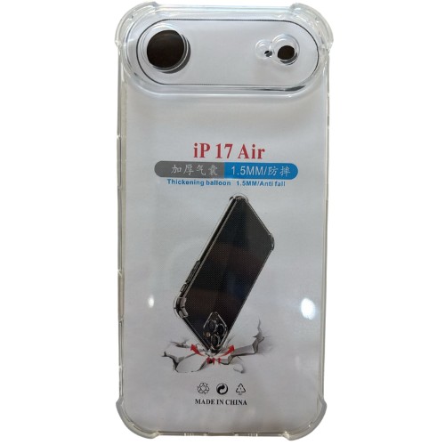 TPU TRANSPARENTE ANTIGOLPE IPHONE 17 AIR C/PROTECCION DE CAMARA