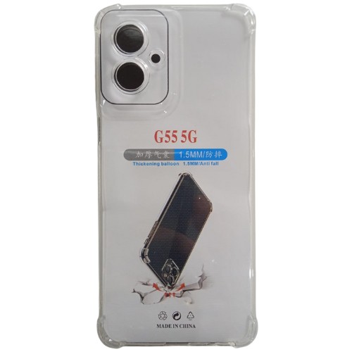TPU TRANSPARENTE ANTIGOLPE MOTOROLA G55 C/PROTECCION DE CAMARA