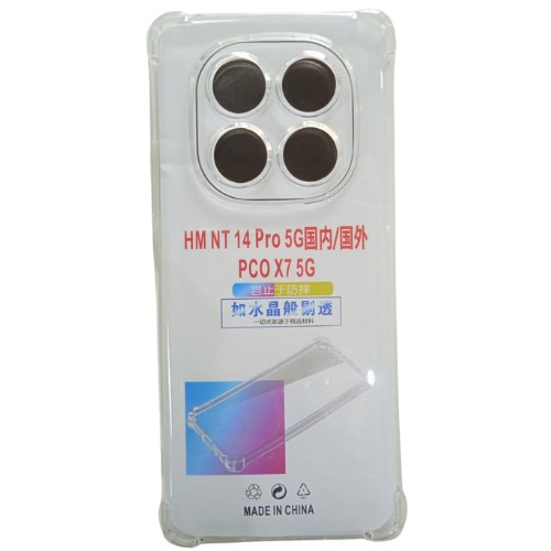 TPU TRANSPARENTE ANTIGOLPE REDMI NOTE 14 PRO C/PROTECCION DE CAMARA