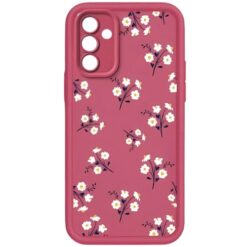 SILICONA SOFT SAMSUNG A16 DISEÑO FLORES ROSA