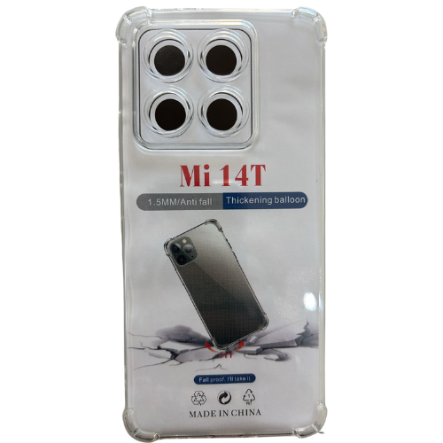TPU TRANSPARENTE ANTIGOLPE XIAOMI 14T C/PROTECCION DE CAMARA
