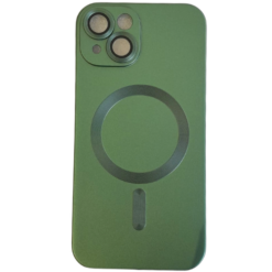 SILICONA MAGSAFE METALIZADO IPHONE 15 VERDE OSCURO