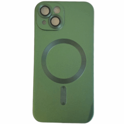 SILICONA MAGSAFE METALIZADO IPHONE 13 / 14 VERDE OSCURO