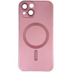 SILICONA MAGSAFE METALIZADO IPHONE 15 PROMAX ROSA