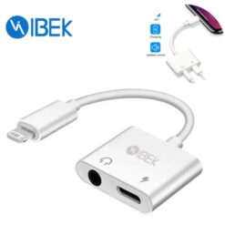 ADAPTADOR HEMBRA 3.5MM Y LIGHTNING A MACHO LIGHTNING CARGA RÁPIDA IBEK