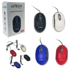 MOUSE OPTICO CON LUZ AITECH COLORES