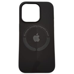SILICONA MAGSAFE LOGO IPHONE 16 NEGRO