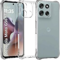 TPU TRANSPARENTE ANTIGOLPE MOTOROLA G56 C/PROTECCION DE CAMARA
