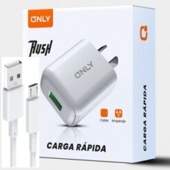 CARGADOR +CABLE FICHA MICROUSB  45W +1USB ONLY