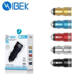 CARGADOR PARA AUTO 20W PD IBEK USB + TIPO C