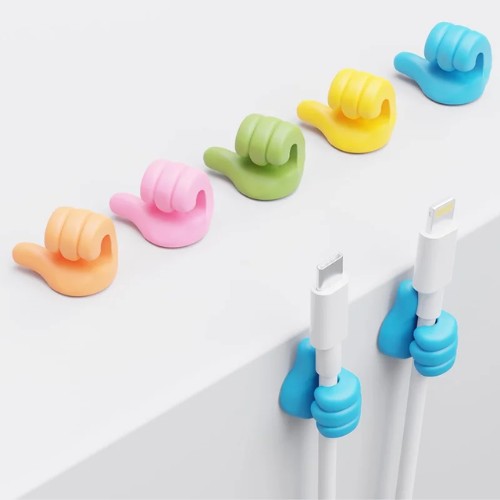 SOPORTE PARA CABLE PULGAR DE PARED X4