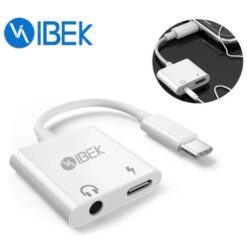 ADAPTADOR HEMBRA 3.5MM Y TIPO C A MACHO TIPO C CARGA RÁPIDA IBEK