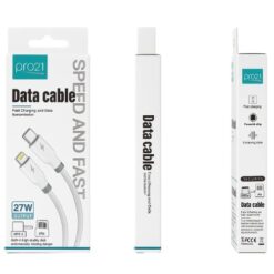 CABLE FICHA IPHONE A TIPO C 27W PRO21