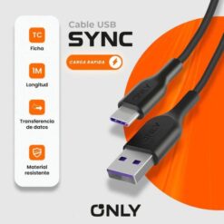 Alternative view of CABLE USB A TIPO C SYNC CARGA RAPIDA