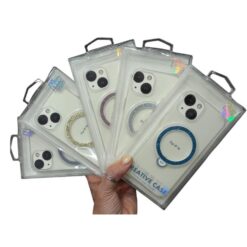 TPU TRANSPARENTE CON MAGSAFE CON BRILLOS SOPORTE IPHONE 13 / 14